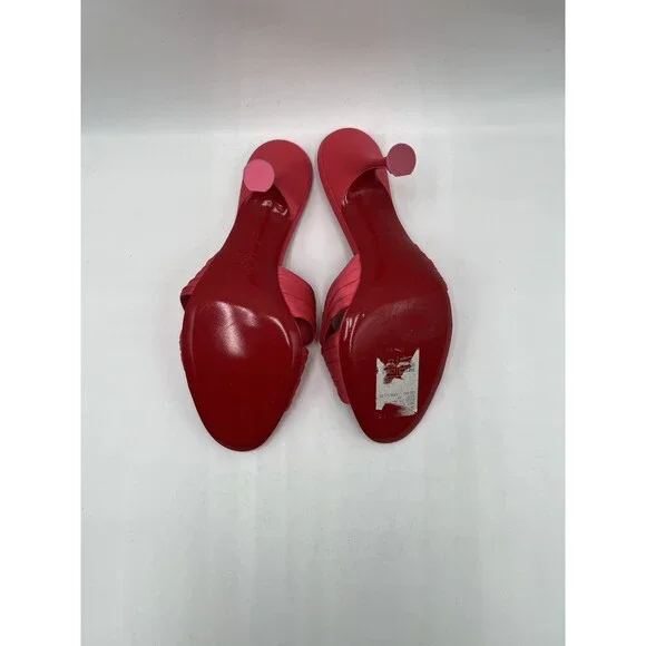 Christian Louboutin "Nicol Is Back 85" satin mules in Ole red Size 39 - Picture 6 of 6